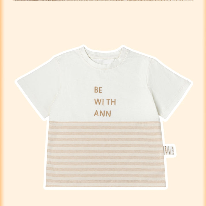 T-shirt rayé en coton biologique pour tout-petits ANNIEWIN – Be With Ann