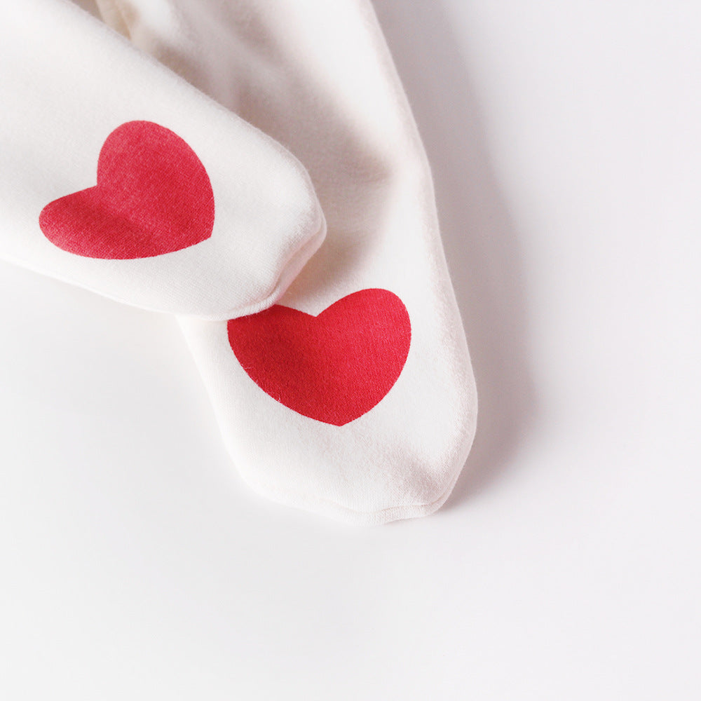 Baby Heart Shaped Tights (Fleeced or Regular)