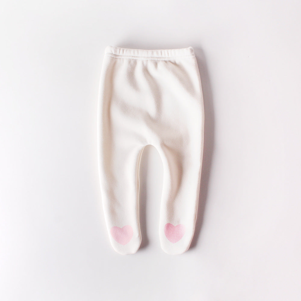 Baby Heart Shaped Tights (Fleeced or Regular)