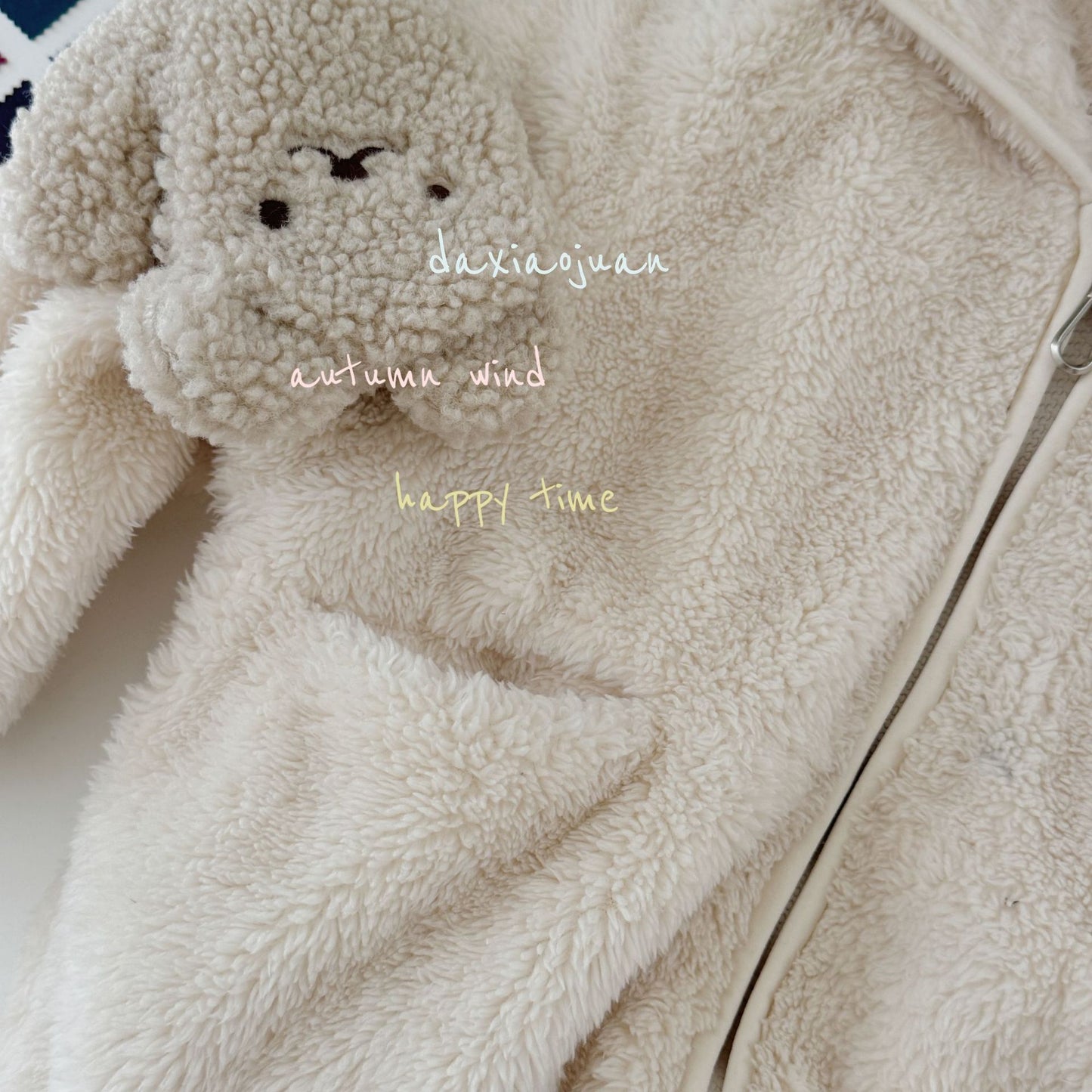 Ensemble de peluche ours mignon à capuche pour enfants DXJ (sans gants)