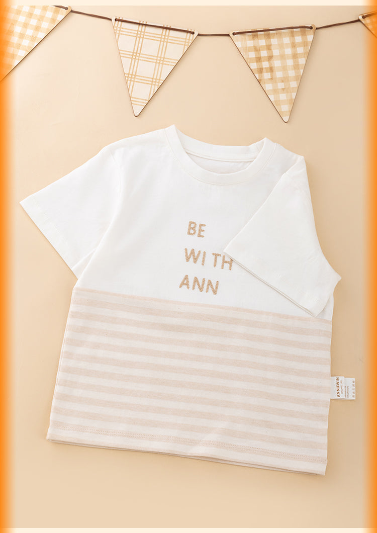 T-shirt rayé en coton biologique pour tout-petits ANNIEWIN – Be With Ann