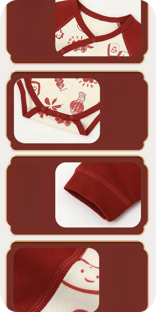 Collection de combinaisons festives rouges pour bébé – Options longues et enveloppantes