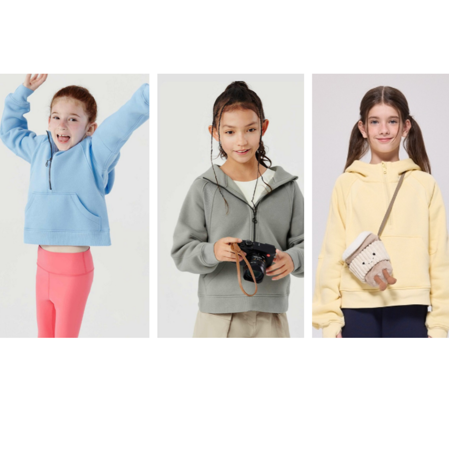 Jollybean CozyFlex Kids' Half-Zip Fleece Sweatshirt (120-170/5y-Adult)