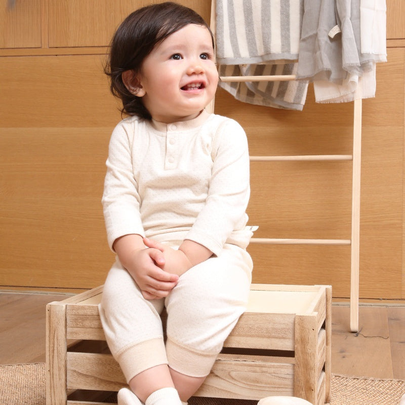 Chemise boutonnée en coton biologique pour bébé et tout-petit ANNIEWIN