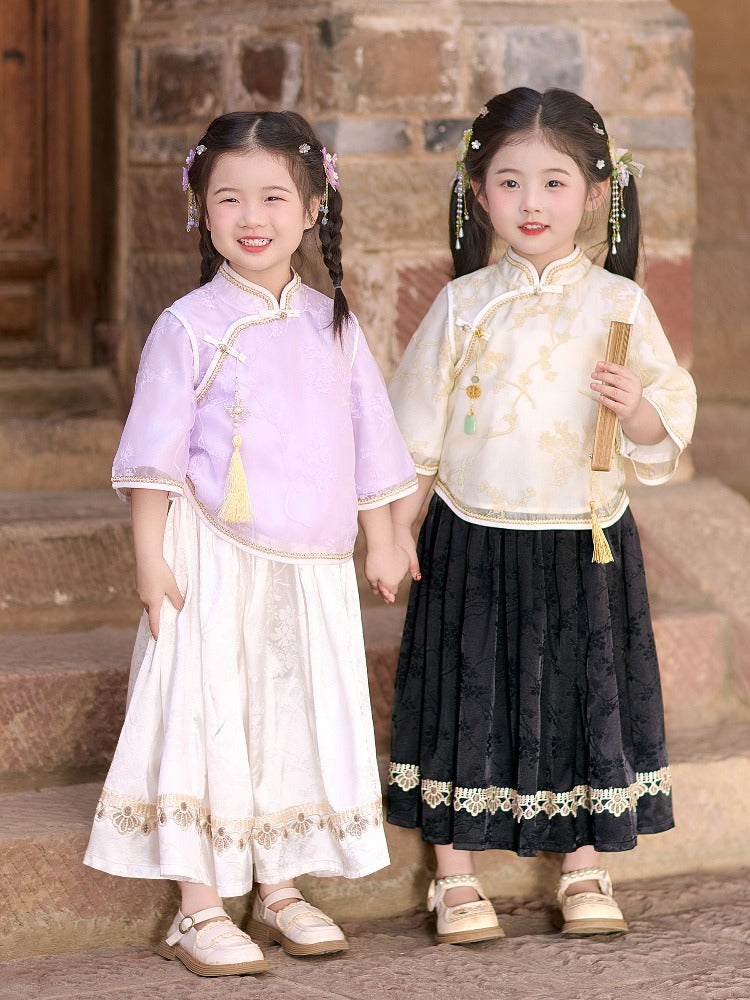 JXGX Girls Summer Orchid Grace | Mix & Match Traditional Tops & Skirts/Pants---Hewei