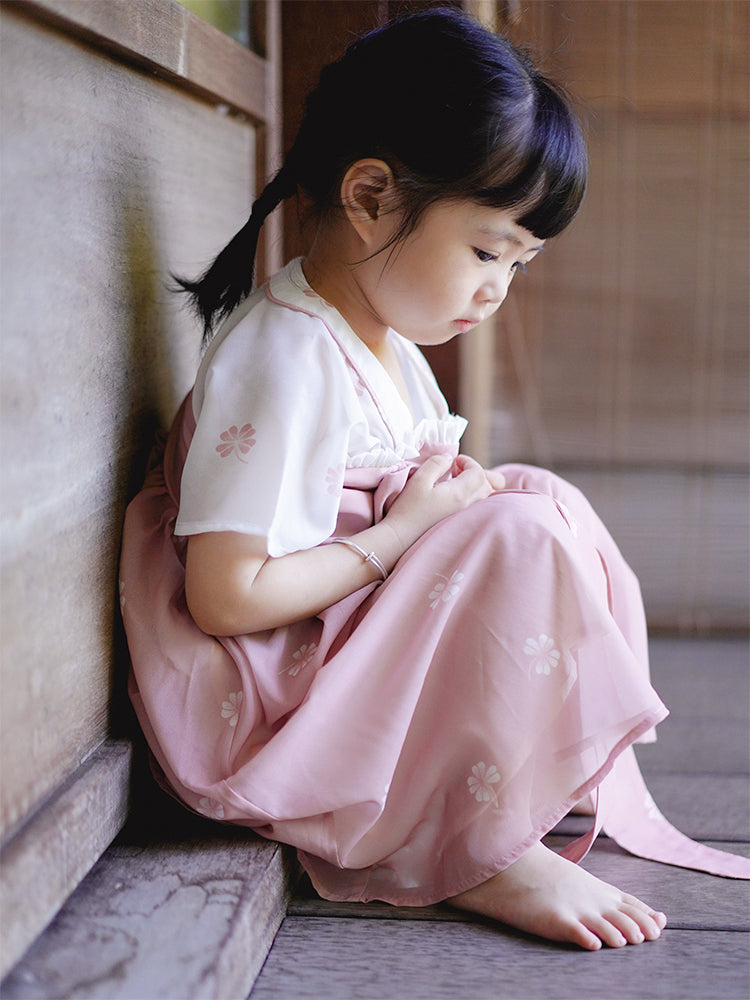 Robe rose à nœud papillon MaNa
