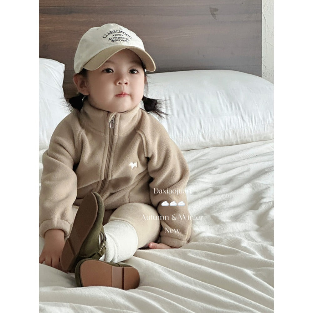 Ensemble polaire à fermeture éclair DXJ CozyFlex pour enfants