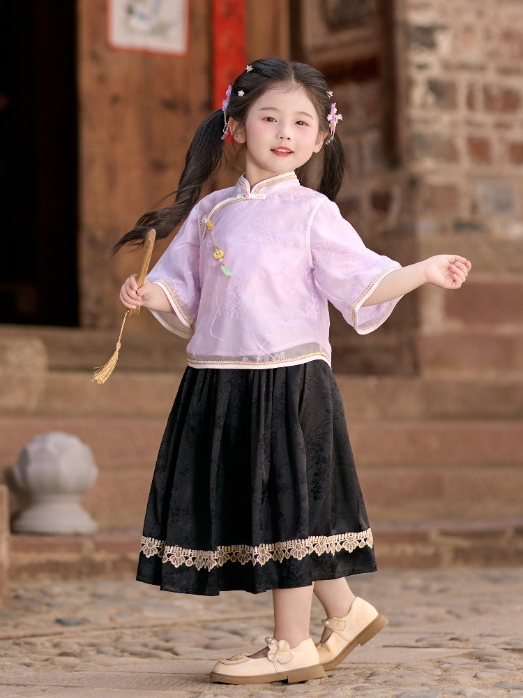 JXGX Girls Summer Orchid Grace | Mix & Match Traditional Tops & Skirts/Pants---Hewei