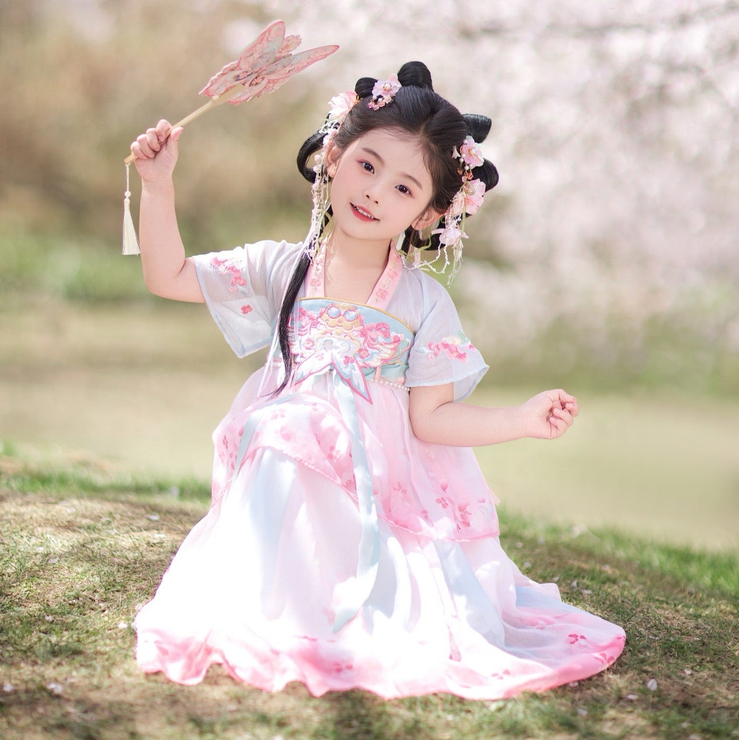 JXGX Summer Kite Blossom Hanfu Princess Dress---Zhiyuan
