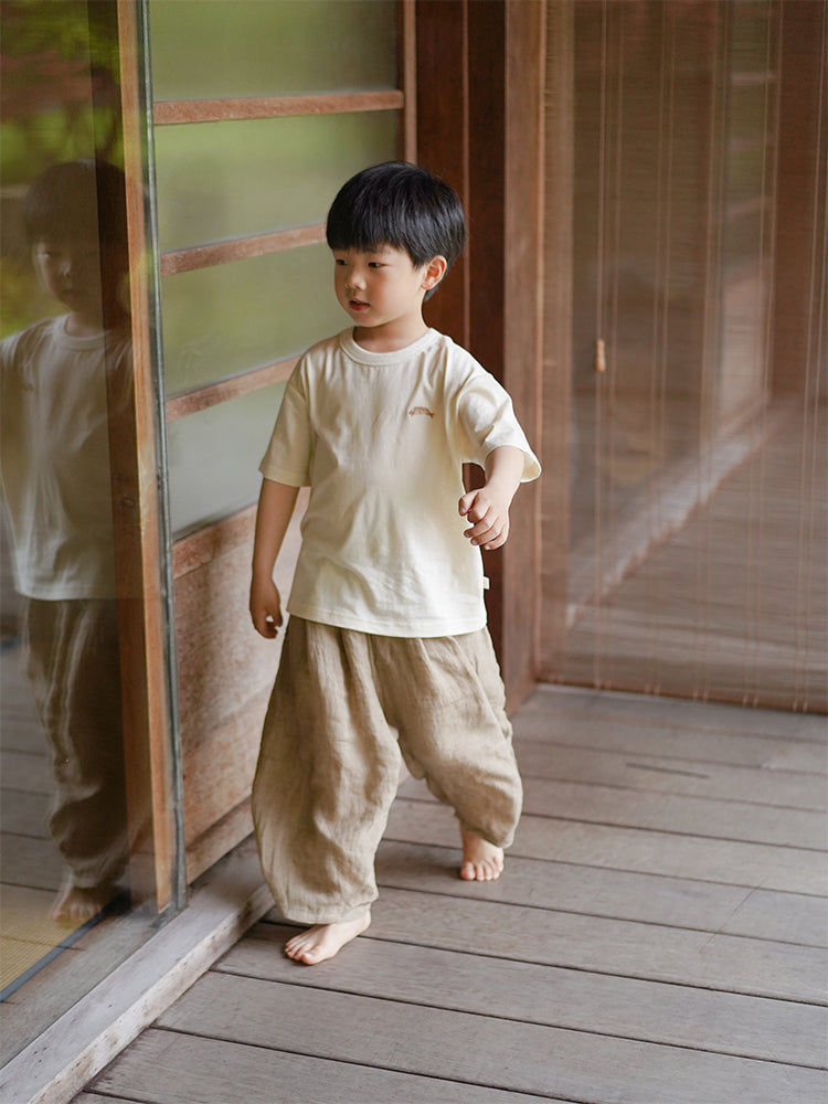 MaNa Family-Matching Cotton Little Fish Embroidery T-shirt