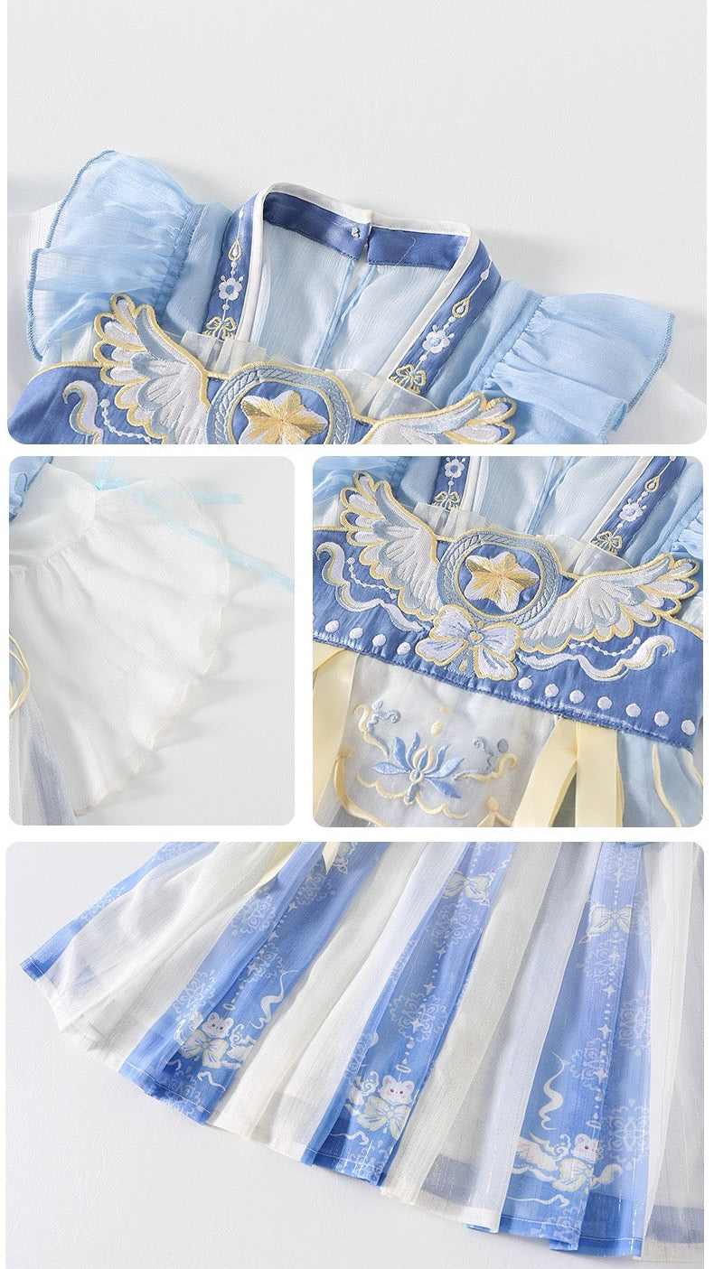 JXGX Summer Girl Starlight Guardian Princess Hanfu Dress ---YueYe