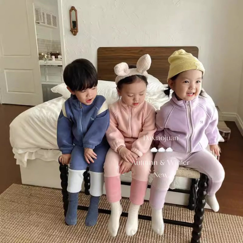 Ensemble polaire à fermeture éclair DXJ CozyFlex pour enfants