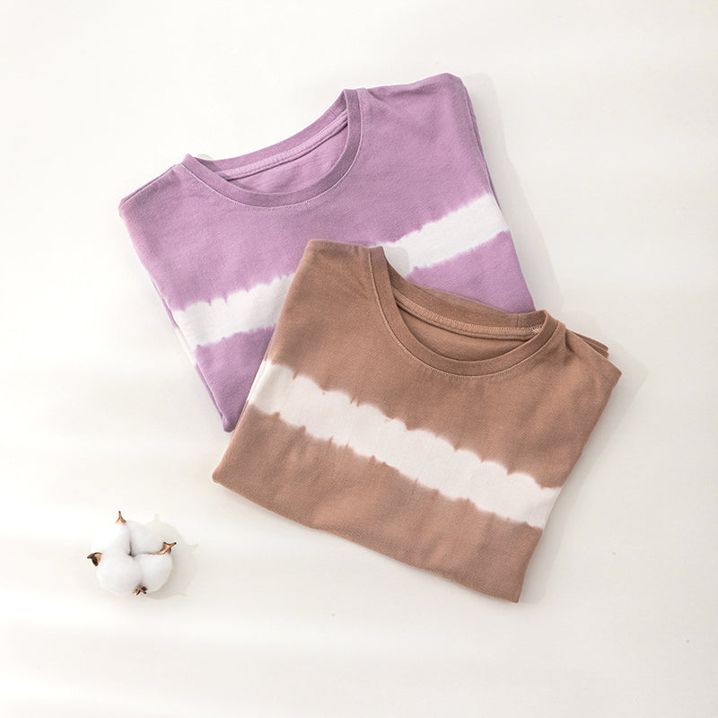 T-shirt tie-dye en coton biologique à base de plantes ANNIEWIN