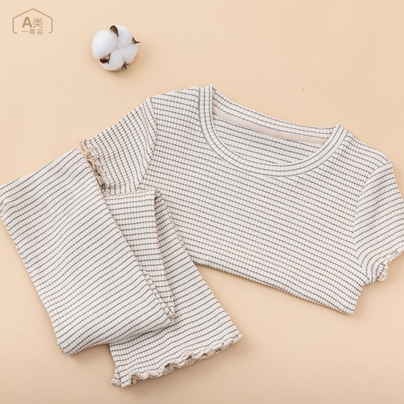 Pantalon évasé en coton biologique pour petite fille ANNIEWIN