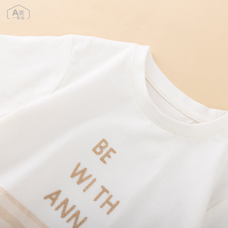 T-shirt rayé en coton biologique pour tout-petits ANNIEWIN – Be With Ann
