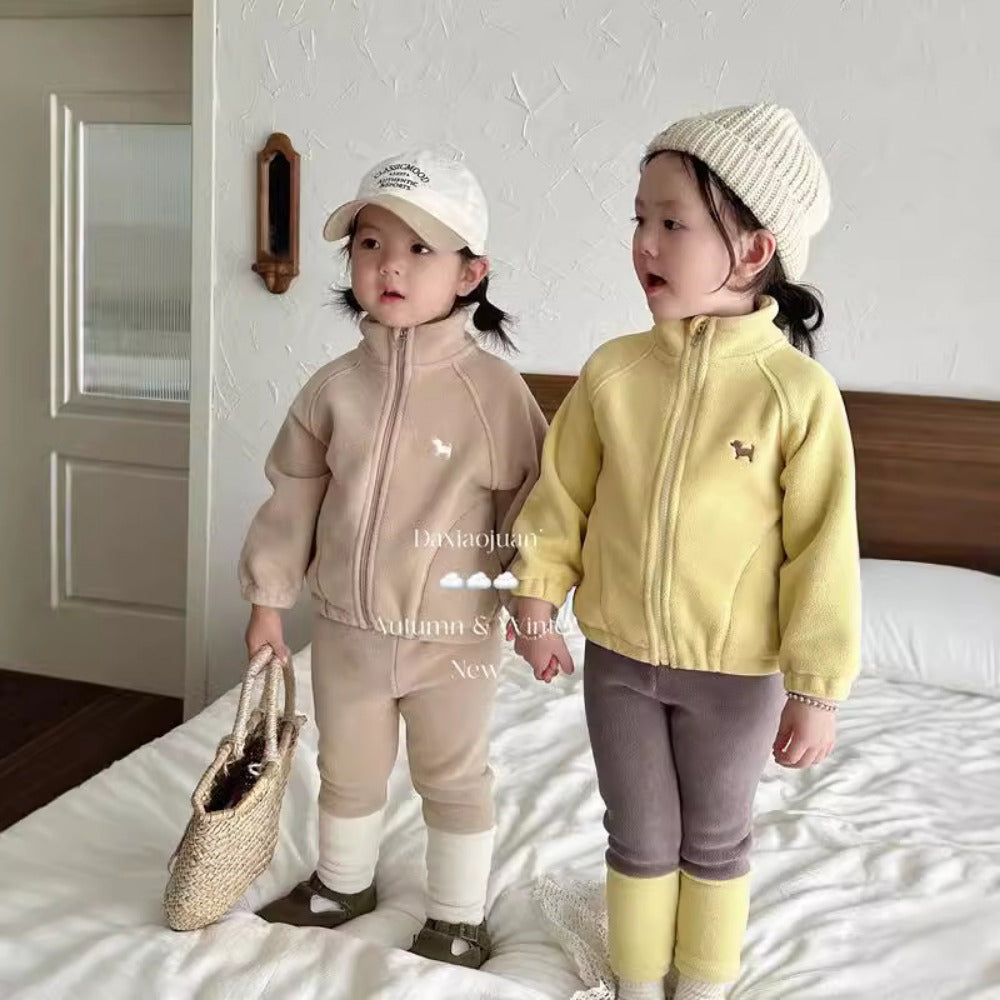 Ensemble polaire à fermeture éclair DXJ CozyFlex pour enfants