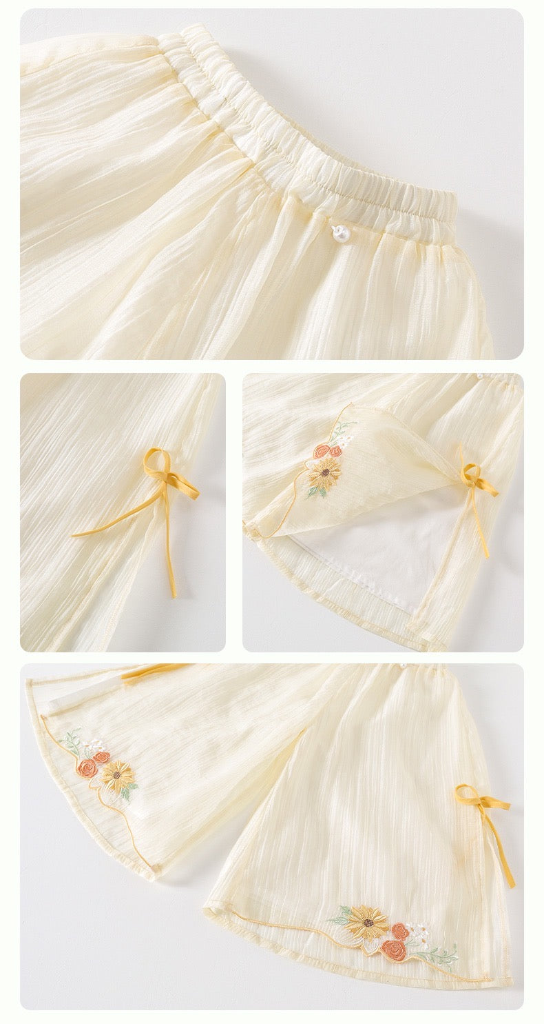 JXGX Yellow Flower Fairy 2-Piece Girl’s Set---XingKui