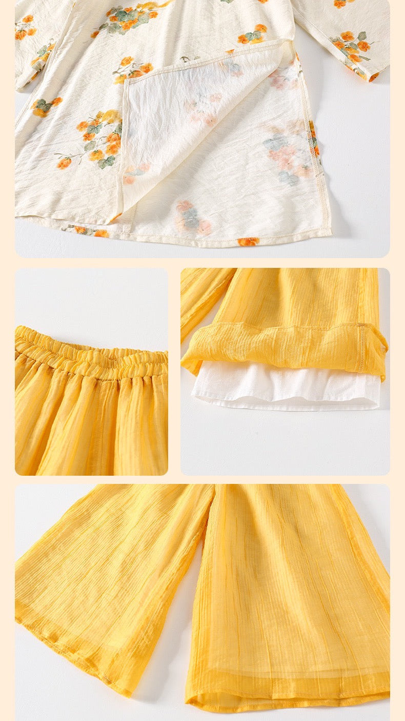 JXGX Girls' Floral Two-Piece Set ---JiaYi