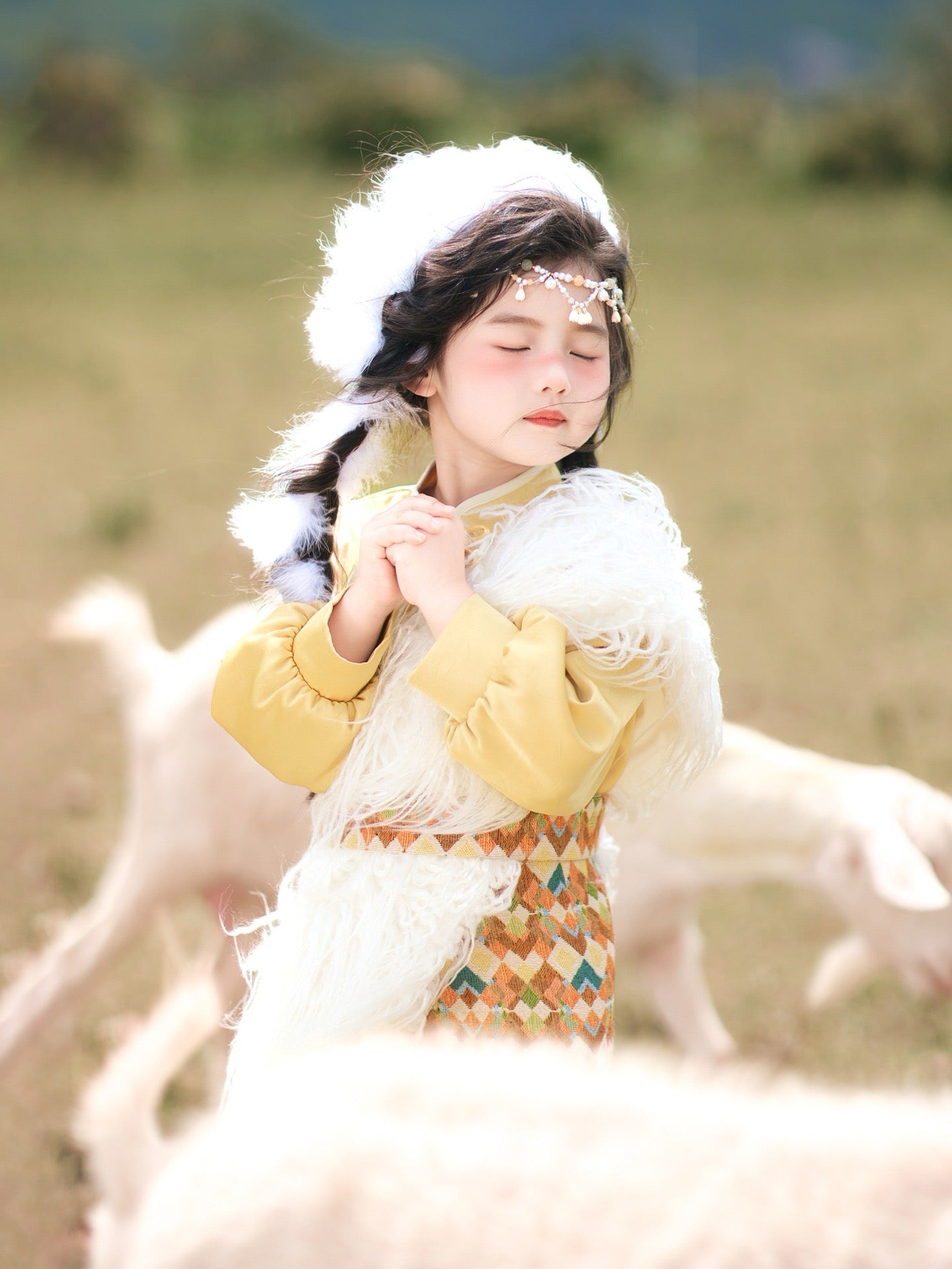 JXGX Gesar Style Girls' Folk Set---GeSang