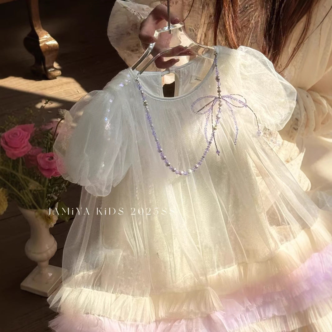 JAMIYA Dreamy Lavender Princess Tulle Gown (100-150/ 3y-12y)