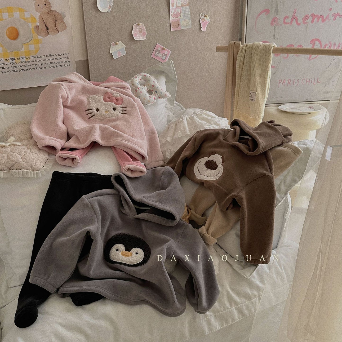DXJ Whimsy Warmth : collection d'ensembles à capuche pour enfants