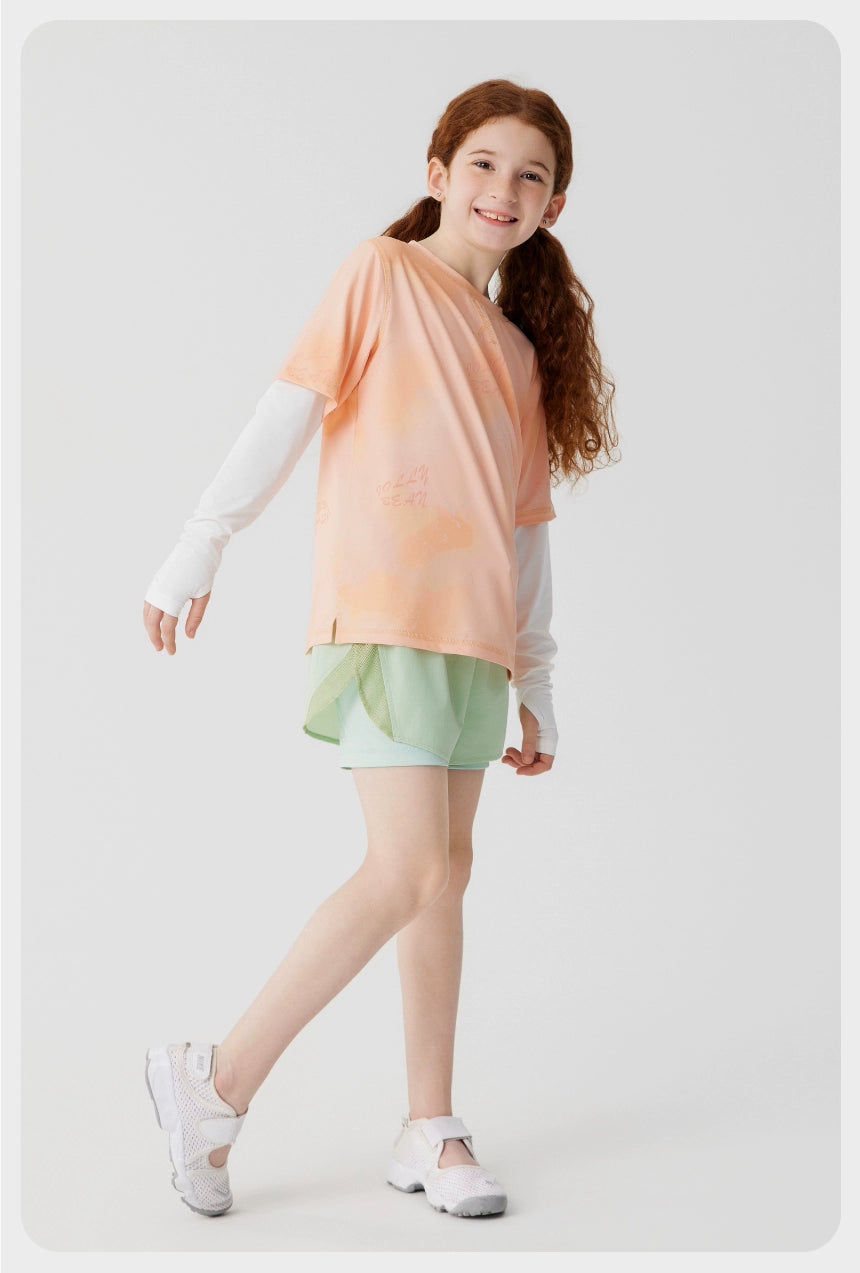 Jollybean Kids GlowMotion Tie-Dye Layered Tee (120-170/ 5y-Adult)