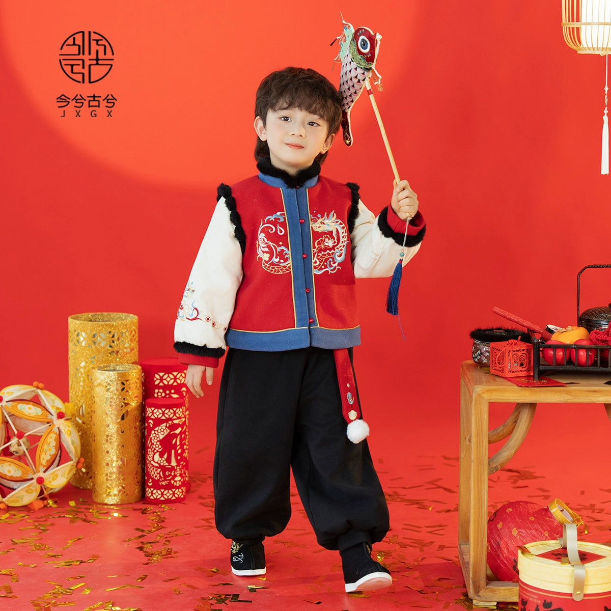 Veste pour garçon JXGX pour le Nouvel An chinois --- Jingyuan