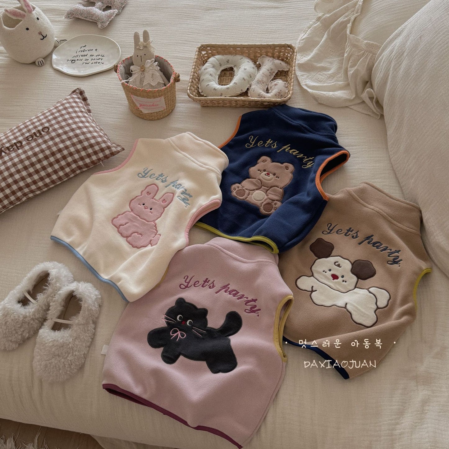 Gilet polaire DXJ pour enfants Cuddle Pals