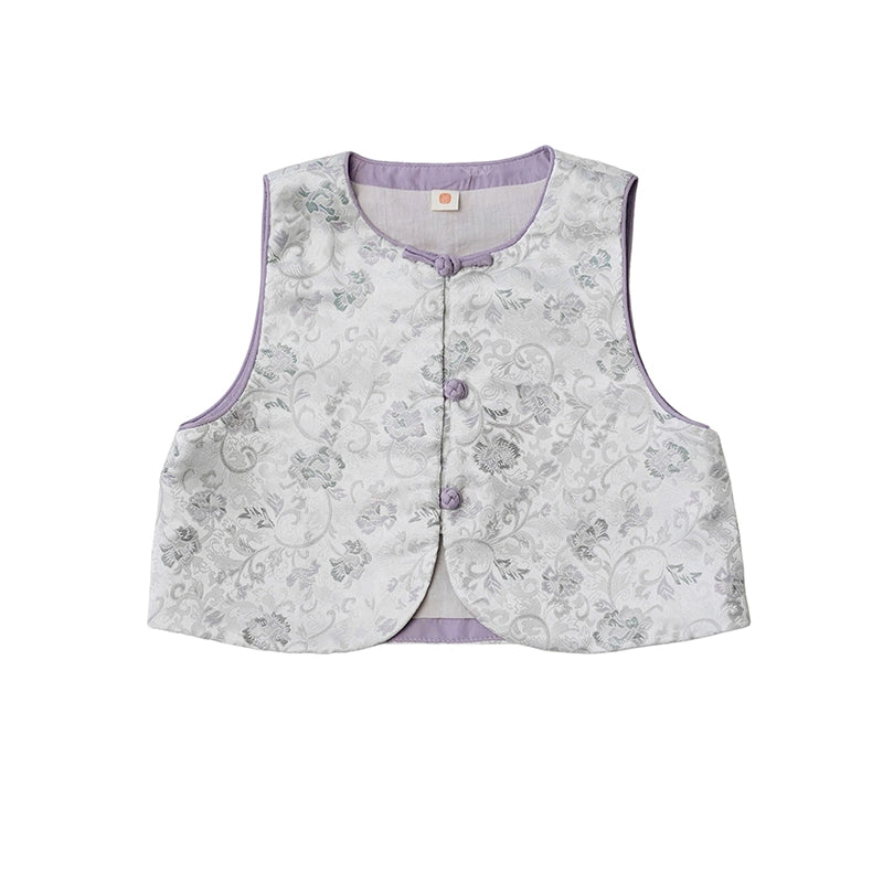 Ensemble jupe doublée et culotte en jacquard de style chinois MaNa