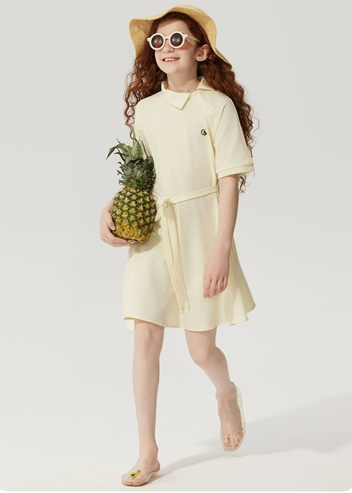 JollyBean Girls' Polo Dress – Belted Summer Shirt Dress (120-170/ 5y-Adult)