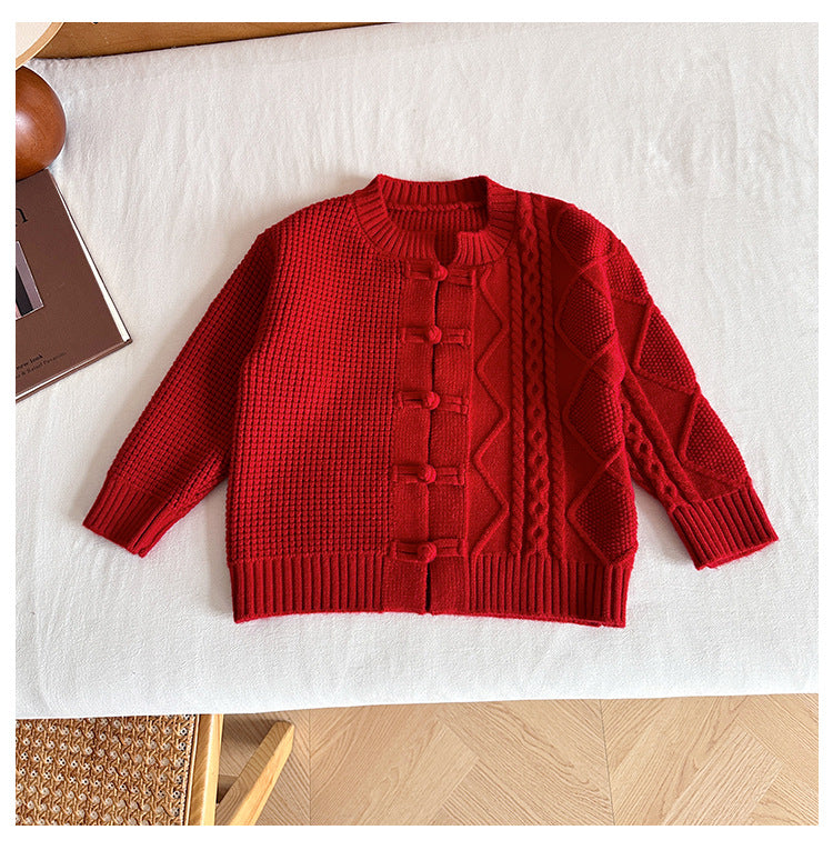 Kids' Chinese New Year Knitted Cardigan