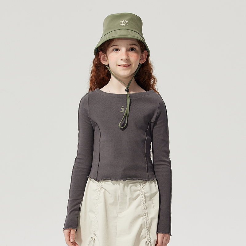 Jollybean Girls Butter Soft Seamline Long Sleeve Tee (120-170/ 5y-Adult)