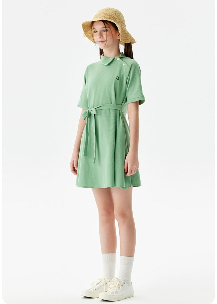 JollyBean Girls' Polo Dress – Belted Summer Shirt Dress (120-170/ 5y-Adult)