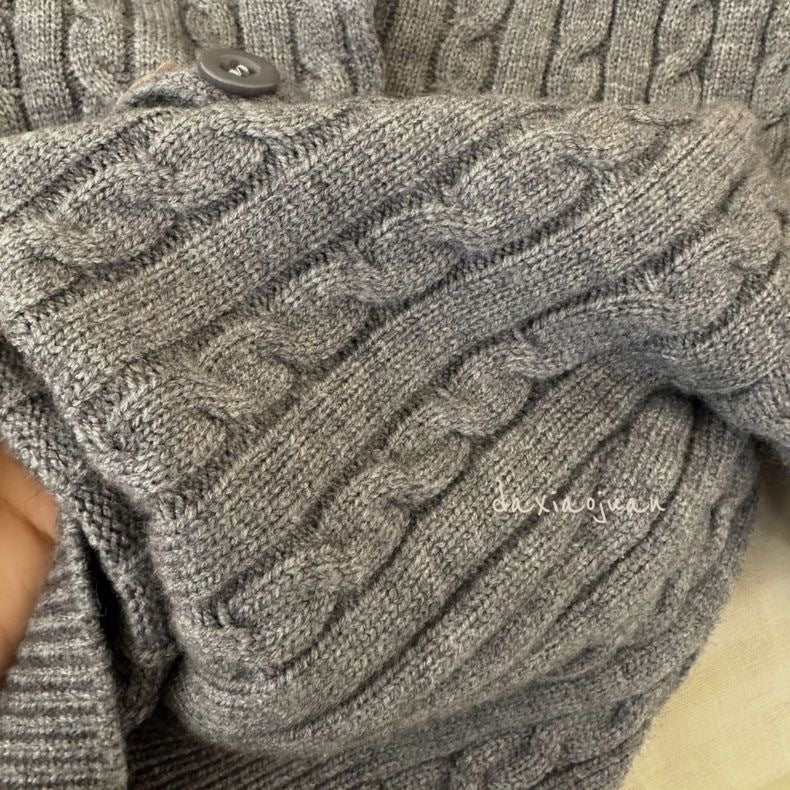 Cardigan tricoté avec nœuds pour filles DXJ