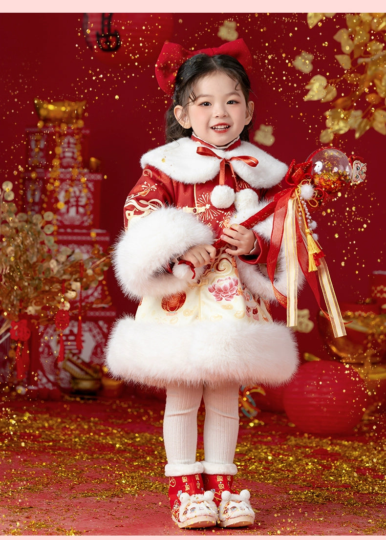MengHu Girls Chinese New Year Winter Jacket ---Changle