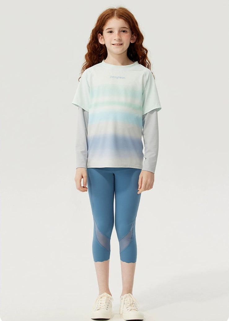 Jollybean Girls BreezeFlex Mesh Capri Leggings (120-170/ 5y-Adult)