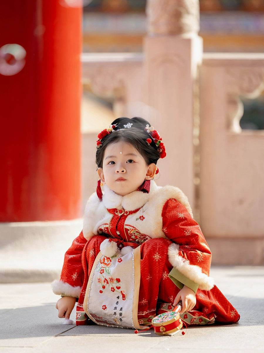 MengHu Ensemble 2 pièces Hanfu Mamian pour filles --- Xichuangxue