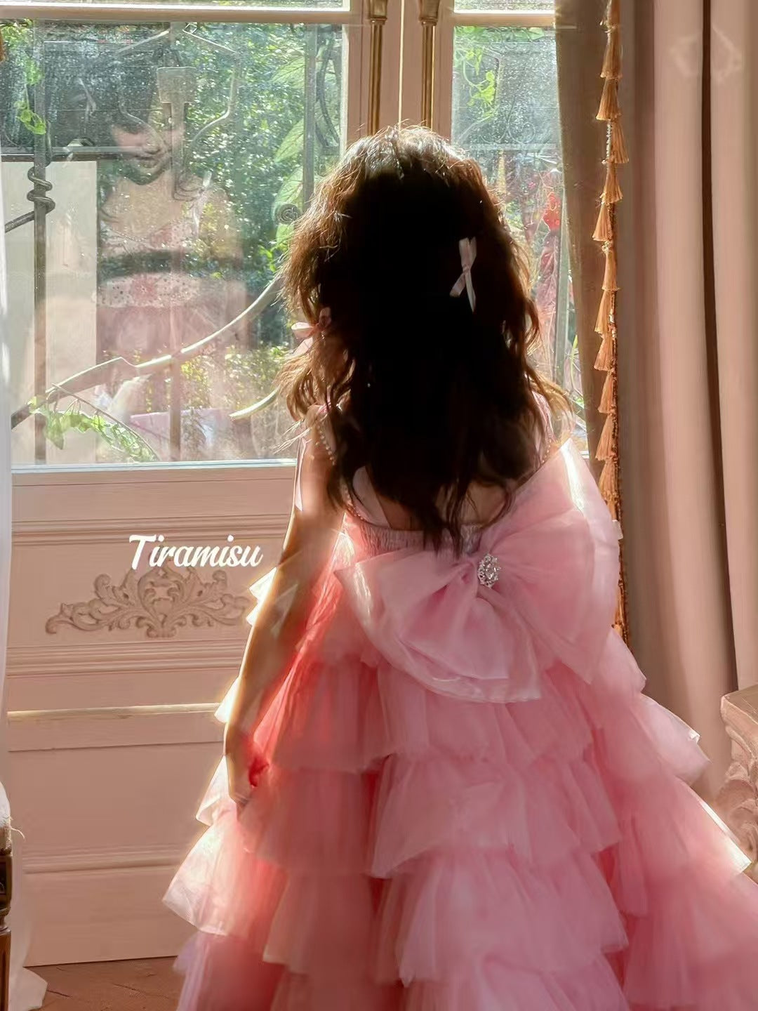 Tiramisu Girls' Rose Petal Dream Gown (100-150/3y-12y)