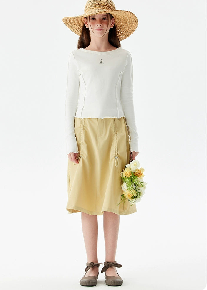 Jollybean Girls Butter Soft Seamline Long Sleeve Tee (120-170/ 5y-Adult)