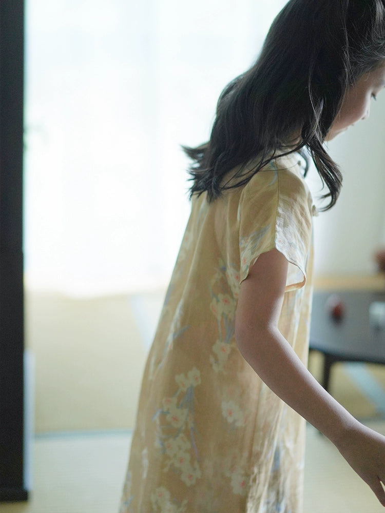 Mana Girls' Traditional Summer Qipao Dress