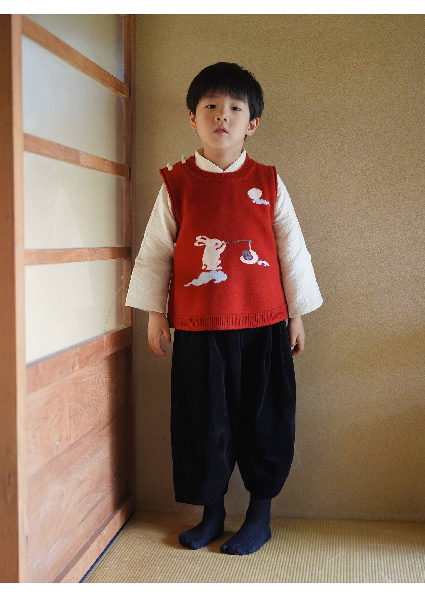 MaNa Chinese New Year Toddler Knitted Wool Vest