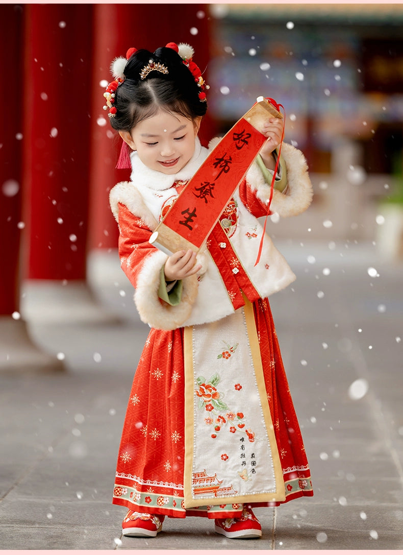 MengHu Ensemble 2 pièces Hanfu Mamian pour filles --- Xichuangxue
