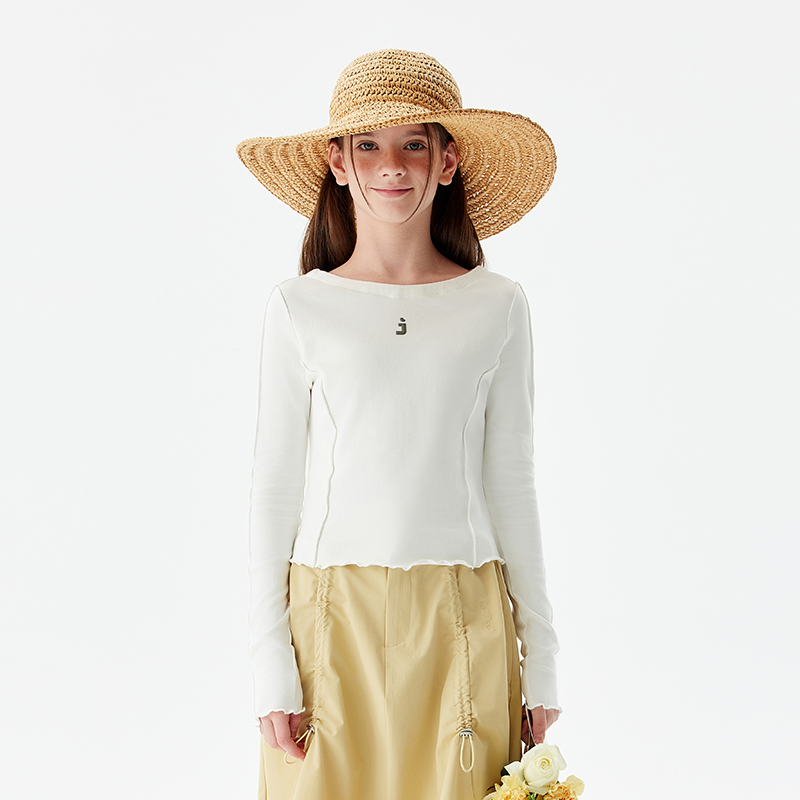 Jollybean Girls Butter Soft Seamline Long Sleeve Tee (120-170/ 5y-Adult)