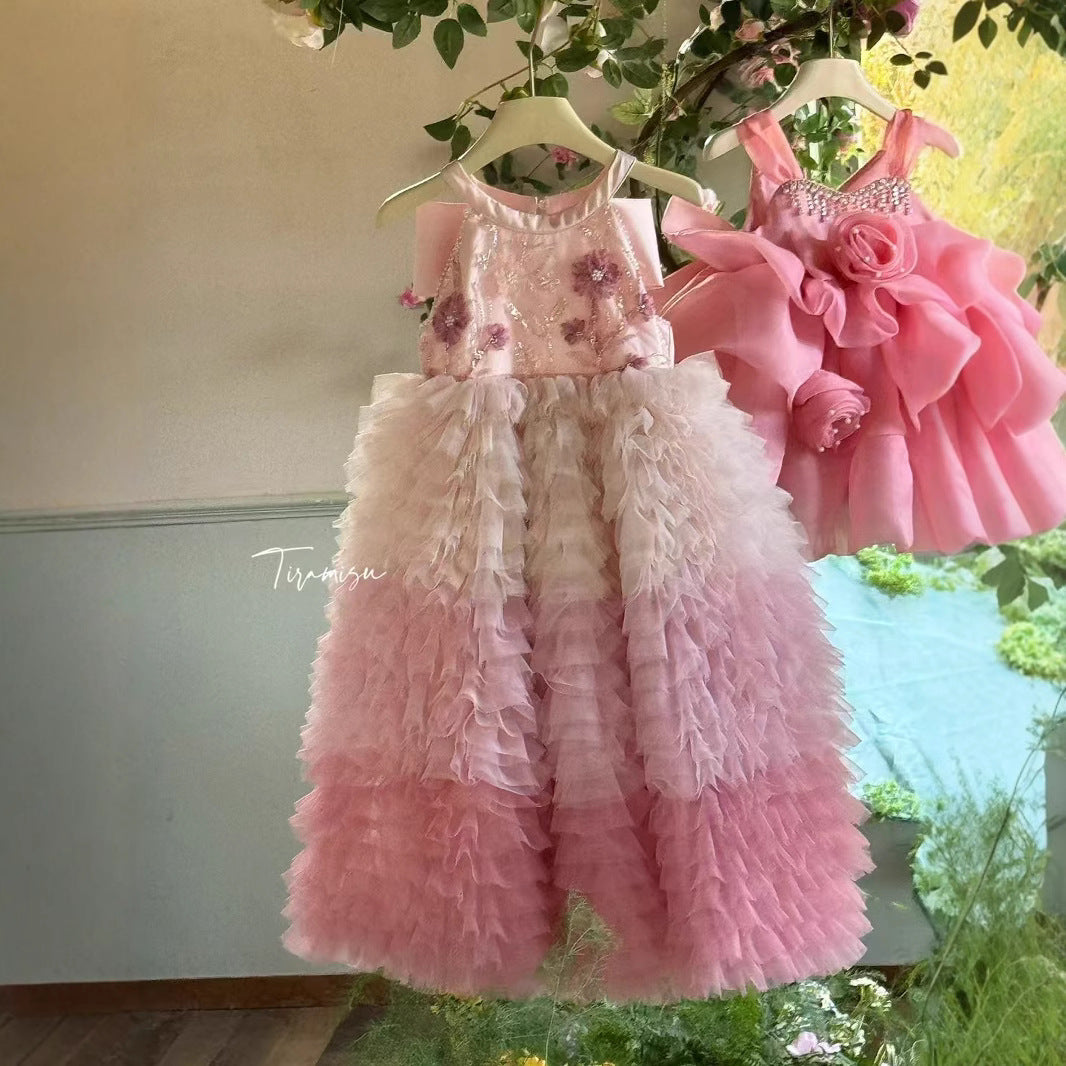 Tiramisu Girls Blush Petal Princess Gown (100-150/3y-12y)