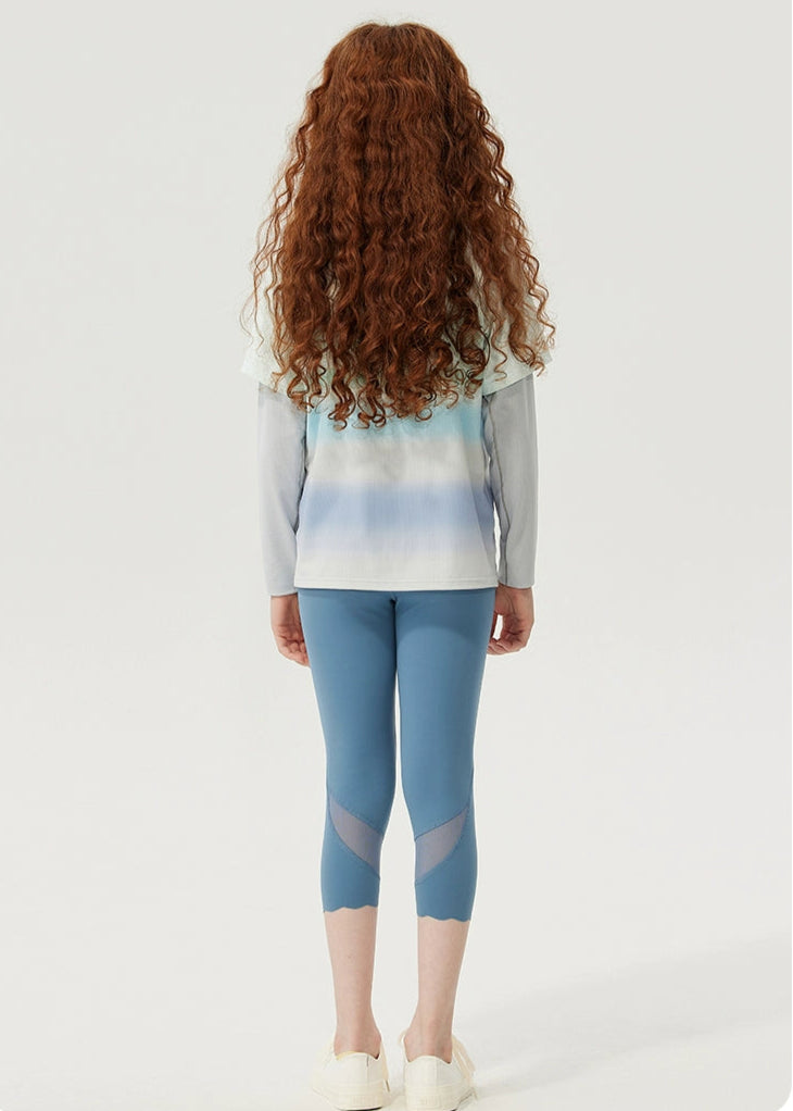 Jollybean Girls BreezeFlex Mesh Capri Leggings (120-170/ 5y-Adult)