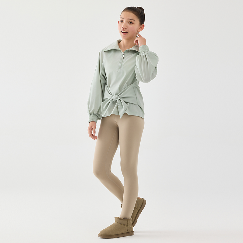 Jollybean Chic Bow Breeze Half-Zip Top for Girls (130-170/6y-Adult)