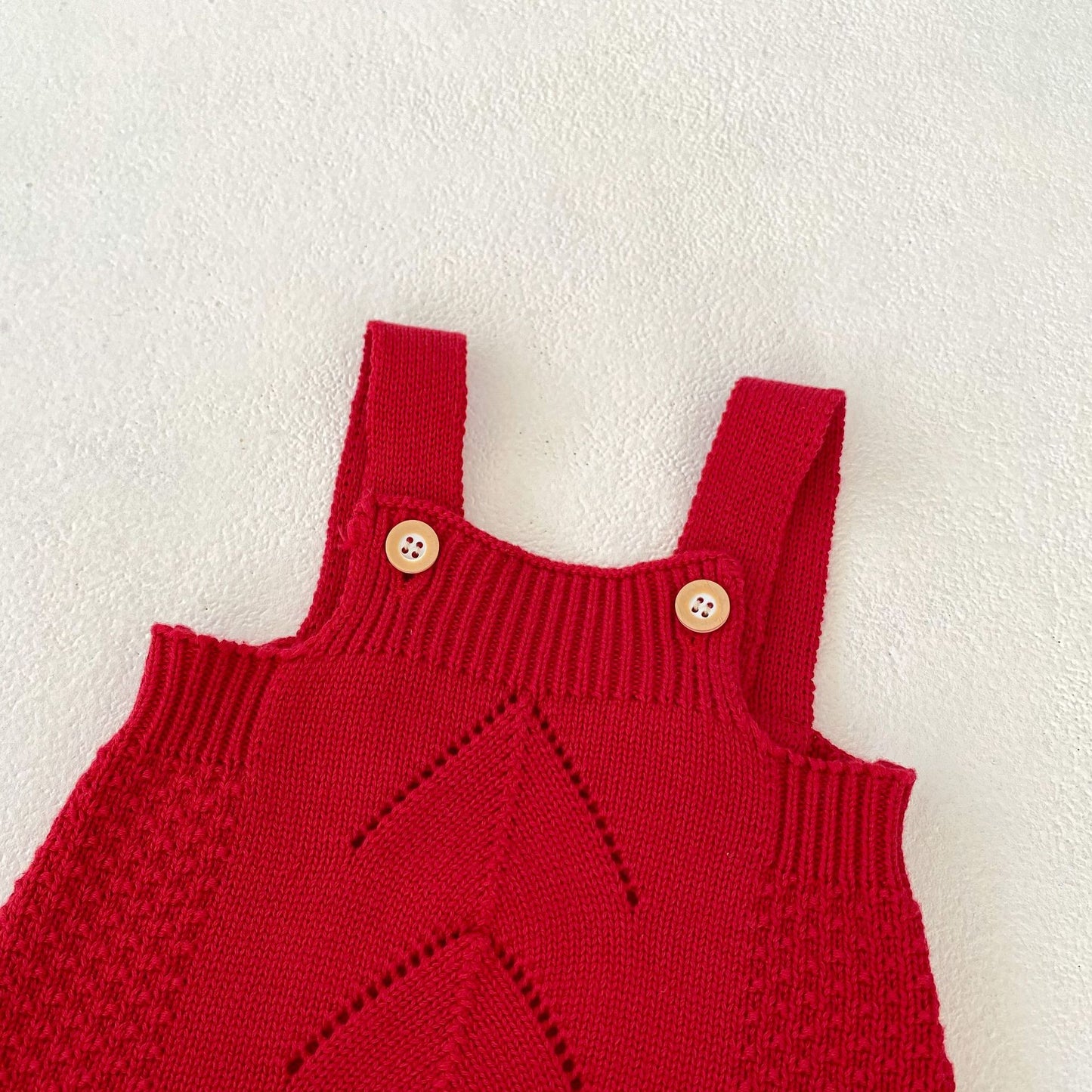 Ensemble 2 pièces body et cardigan en tricot rouge pour bébé fille