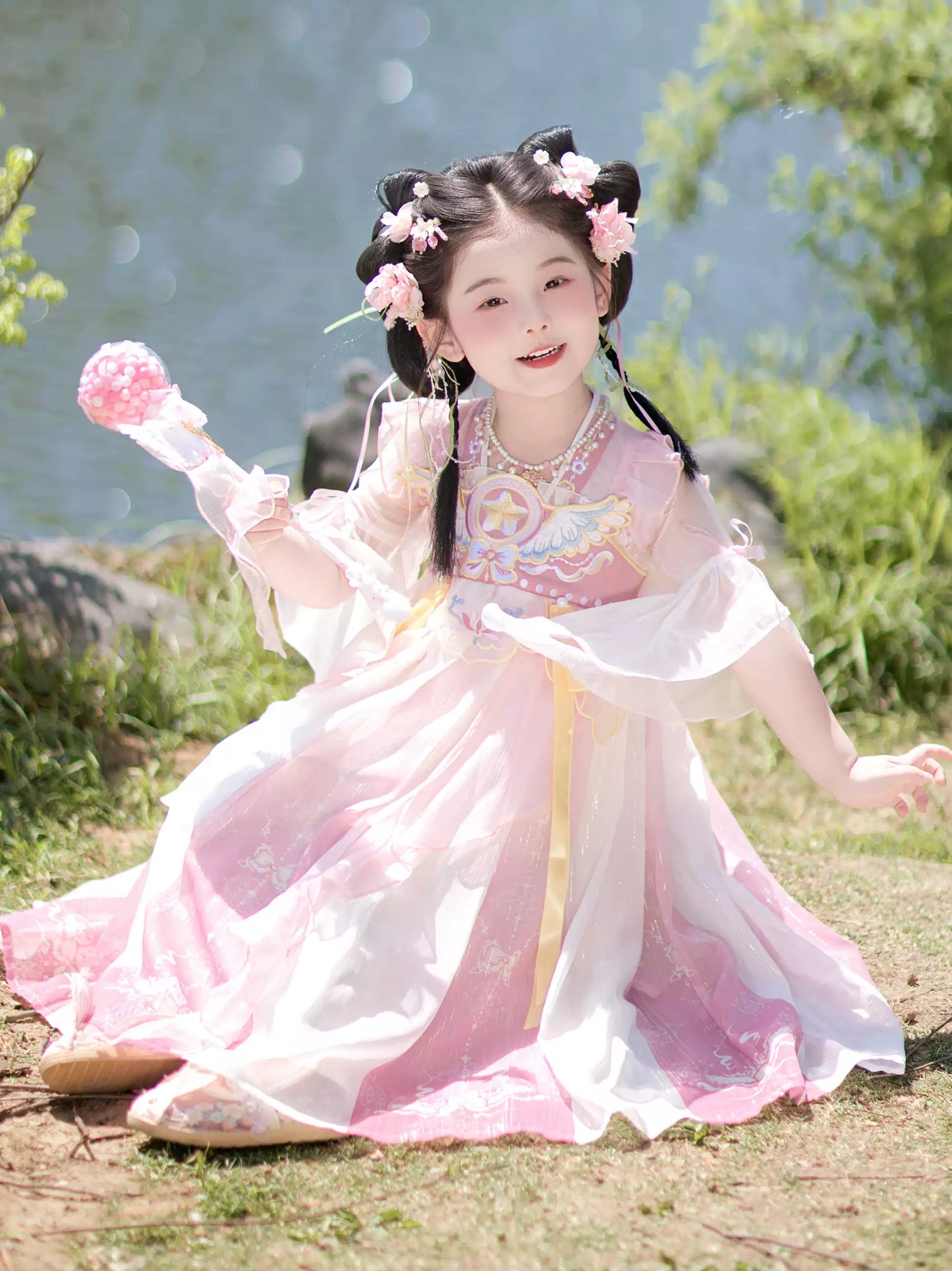 JXGX Summer Girl Starlight Guardian Princess Hanfu Dress ---YueYe