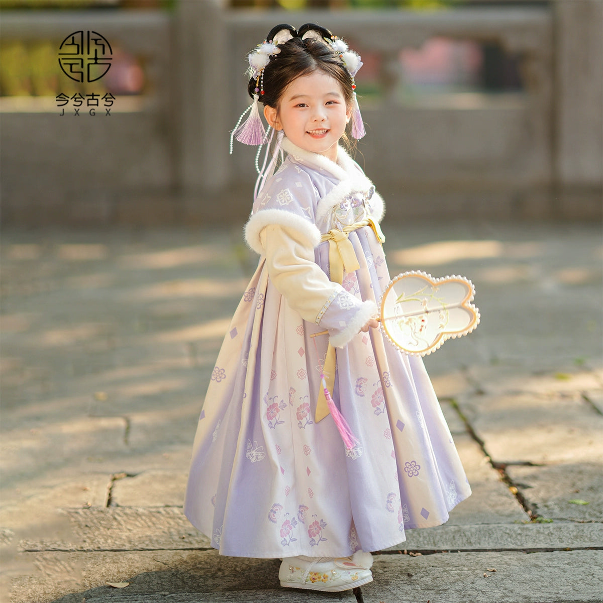 Ensemble de vêtements pour fille du Nouvel An chinois JXGX --- Zisu