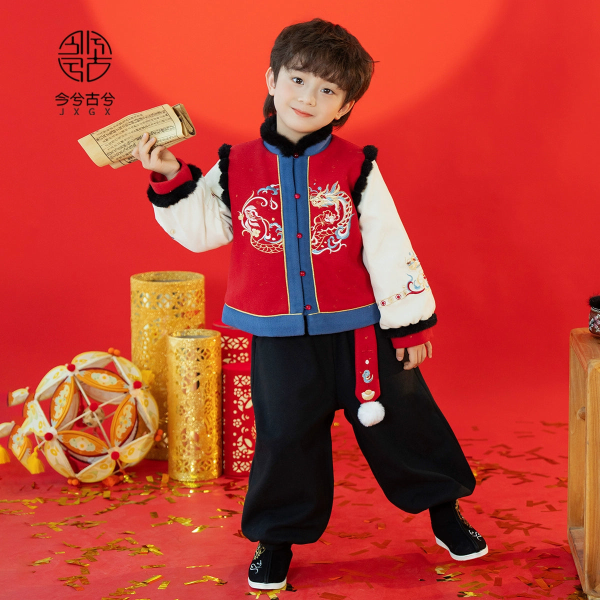Veste pour garçon JXGX pour le Nouvel An chinois --- Jingyuan
